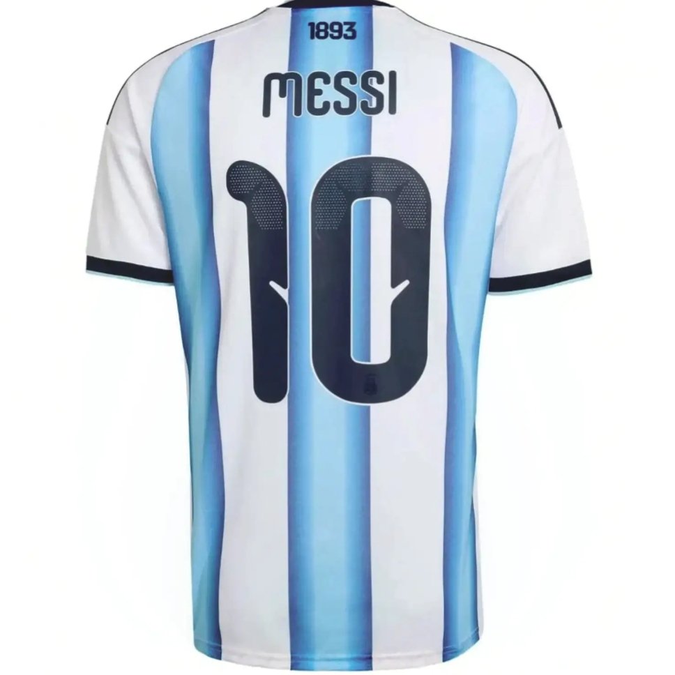 Argentina Home Jersey 2024 - Messi 10 Name & Number | 3 Stars AFA World Cup Champions Kit | Men’s Football Shirt with Premium Box